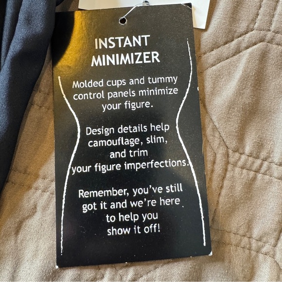 Azul by Maxine of Hollywood Sz 14 Black Leaf Women’s One Piece Swimsuit NWT - Picture 6 of 13